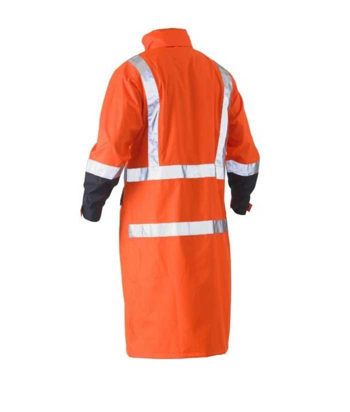 Taped, Hi Vis, Long Rain Coat - Uniforms and Workwear NZ - Ticketwearconz