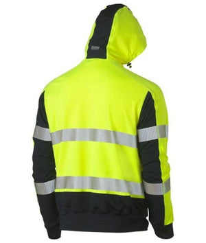 Taped Hi Vis Stretchy Fleece Hoodie - Uniforms and Workwear NZ - Ticketwearconz