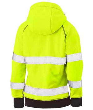 Womens Taped Hi Vis Fleece Hoodie - Uniforms and Workwear NZ - Ticketwearconz