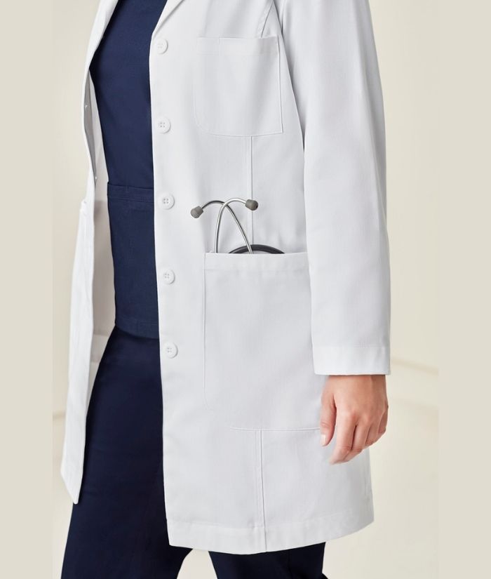 Womens Hope Long Line Lab Coat - Uniforms and Workwear NZ - Ticketwearconz