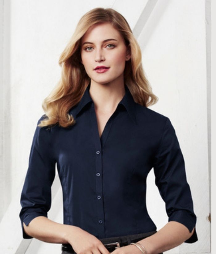 biz-collection-lb7300-ladies-3/4-sleeve-metro-shirt-uniform-business