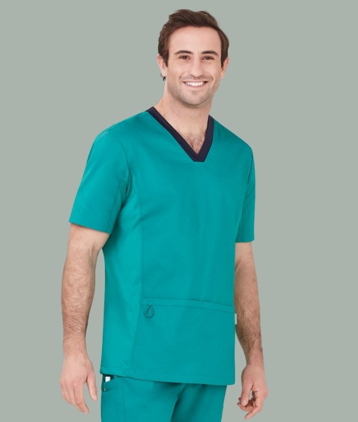 Mens Riley V-Neck Scrub Top - Uniforms and Workwear NZ - Ticketwearconz