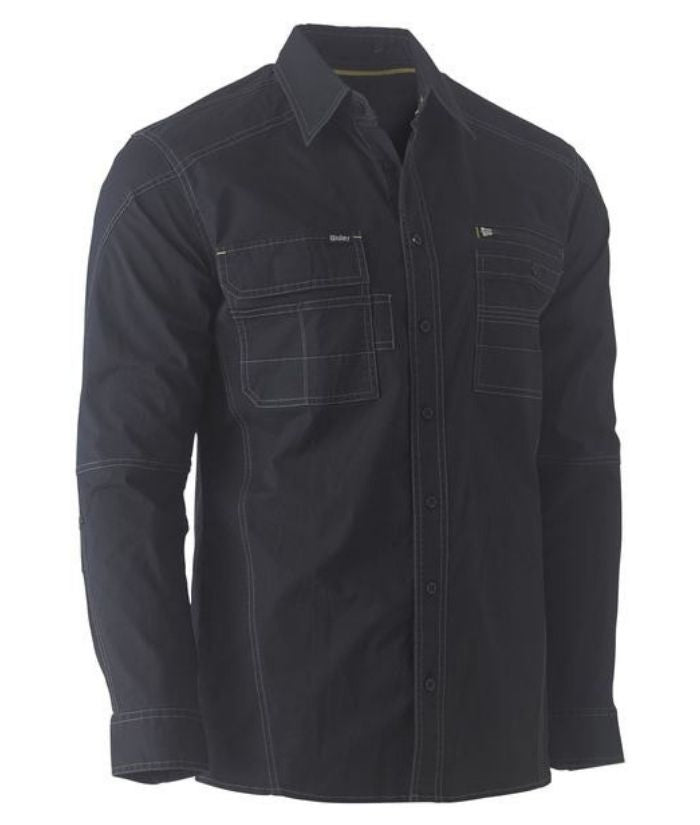 Flex & Move Utility Work Long Sleeve Shirt-bs6144-bisley-black