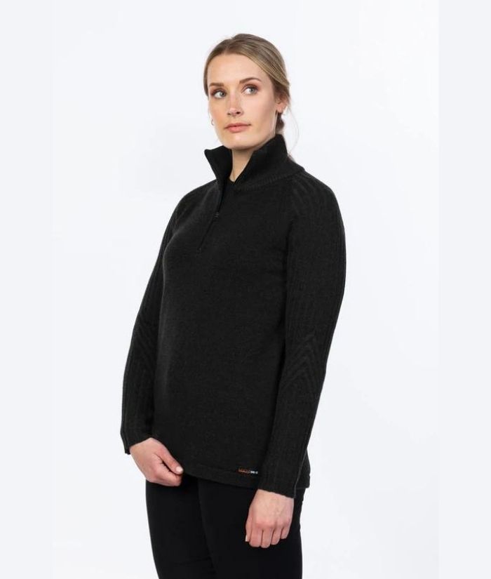 black-MKM-womens-lightweight-eco-blend-half-zip-sweater-me4055