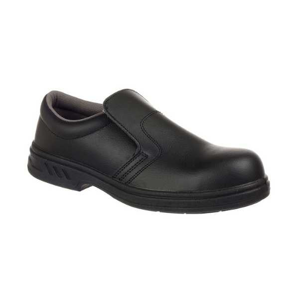 black-portwest-slip-on-microfibre-safety-shoe-fw81-food-industry-medical-clean-floor