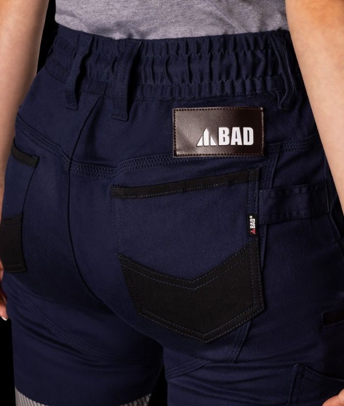 Bad Womens Saviour Cuffed, Elastic Waist, Work Pants with 3M Tape - Uniforms and Workwear NZ - Ticketwearconz