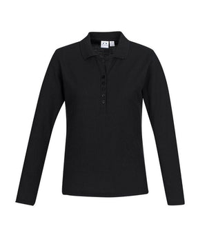 Ladies Crew Long Sleeve Polo - Uniforms and Workwear NZ - Ticketwearconz