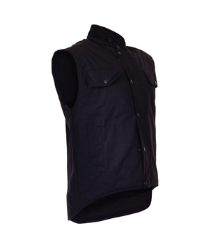 Caution Oilskin Vest - Uniforms and Workwear NZ - Ticketwearconz