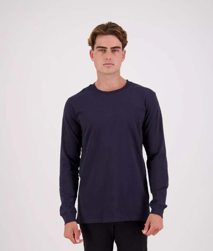 cloke-mens-long-sleeve-loafer-tee-T403-navy-cotton-baselayer