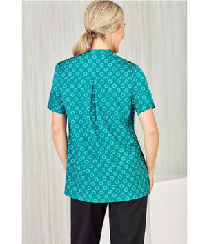 Womens Easy Stretch Florence Daisy Print Tunic - Uniforms and Workwear NZ - Ticketwearconz