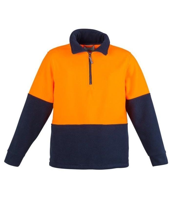 workwear-fleece-zt460-Unisex-Hi-Vis-Half-1/2-Zip-Fleece-Jumper