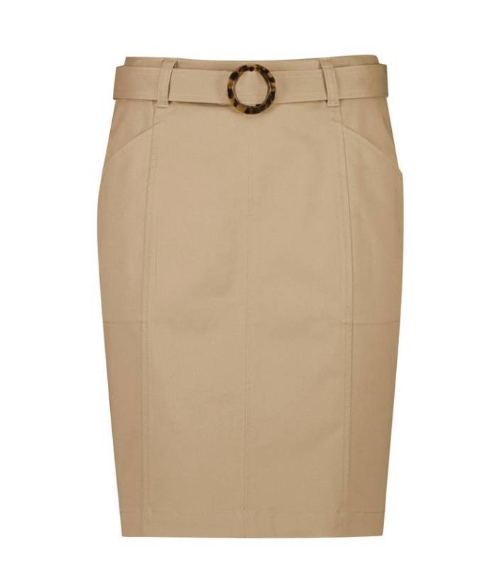 Traveller Womens Stretch Skirt with Belt