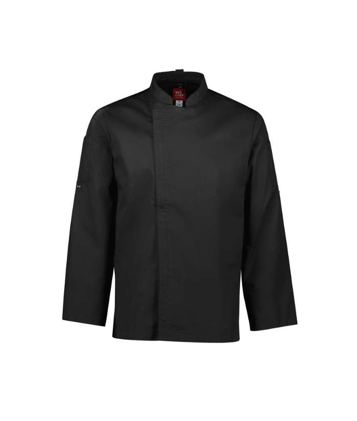 Alfresco Mens, Zip Front, L/S Vented Chef Jacket