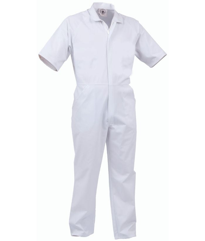 food-industry-white-overall-short-sleeve-nylon-zip-lightweight