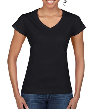 Gildan Womans Softstyle Short Sleeve, V-Neck Tee - Uniforms and Workwear NZ - Ticketwearconz