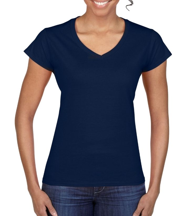 Gildan Womans Softstyle Short Sleeve, V-Neck Tee - Uniforms and Workwear NZ - Ticketwearconz