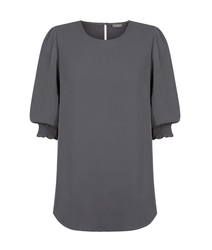 Lola 3/4 Sleeve Shirred Cuff Top - Uniforms and Workwear NZ - Ticketwearconz