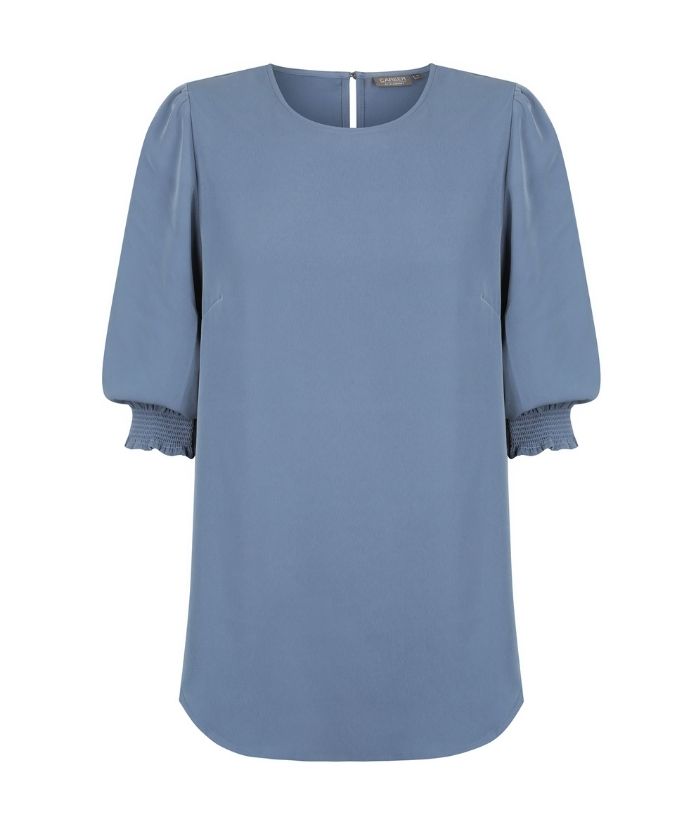 Lola 3/4 Sleeve Shirred Cuff Top - Uniforms and Workwear NZ - Ticketwearconz