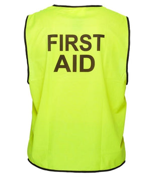 hi-vis-day-only-FIRST AID-safety-vest-YELLOW-mv117.