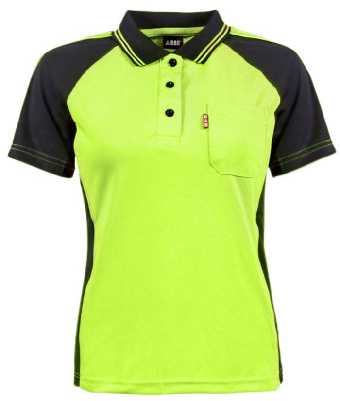 Bad Women's Hi Vis Polo - Uniforms and Workwear NZ - Ticketwearconz