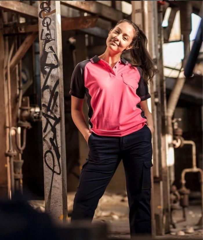 bad-workwear-women's-polo-pink-short-sleeve-construction-building-uniform