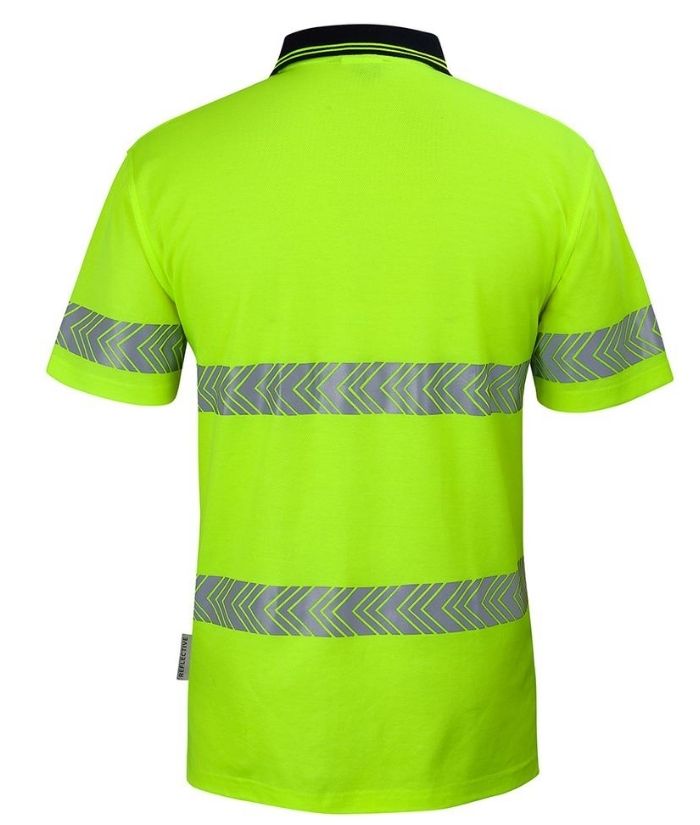 Hi Vis (D+N) Cotton Back, Polo with Segmented Tape - Uniforms and Workwear NZ - Ticketwearconz