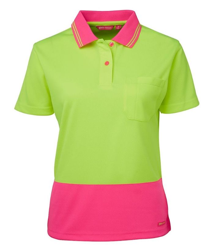 Ladies Hi Vis S/S Comfort Polo - Uniforms and Workwear NZ - Ticketwearconz