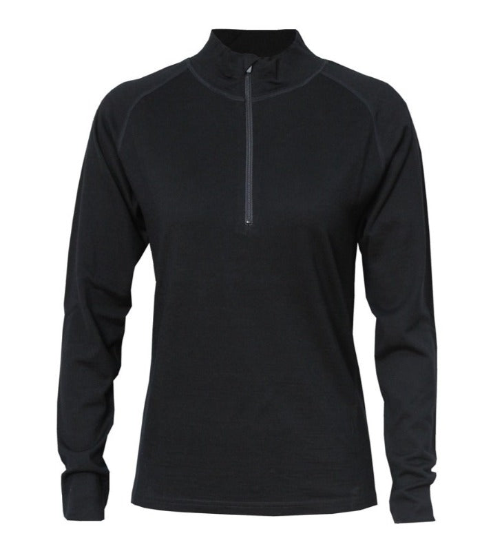 womens-merino-1/2-zip-aurora-alpine-black-M902