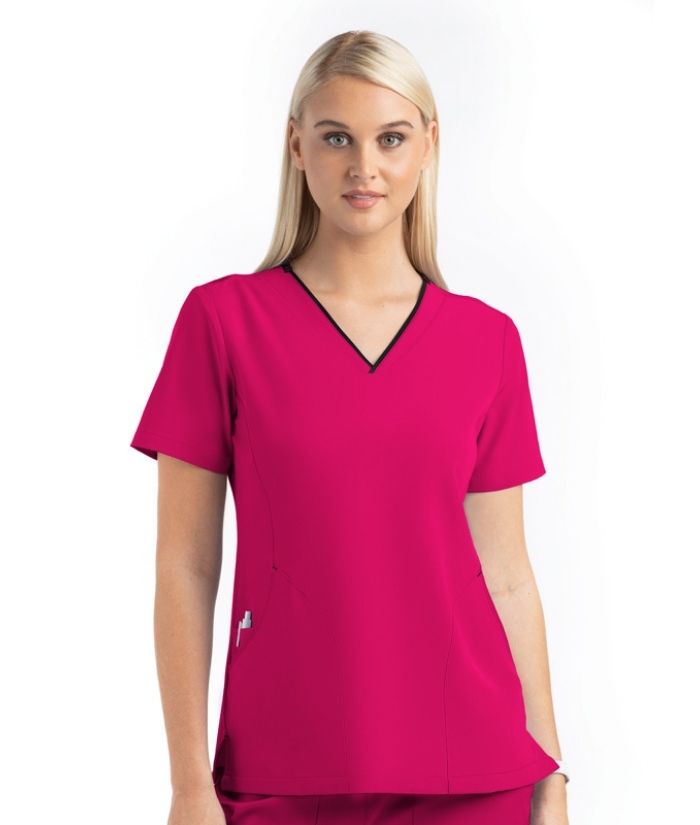 maevn-Hot-pink-4501-matrix-impuse-v-neck-womens-scrub-top