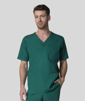 maevn-mens-red-panda-polycotton-scrub-top-5206-hunter-green