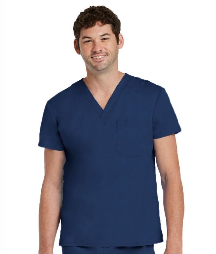 maevn-matrix-unisex-v-neck-scrub-top-3500-navy-doctors-vet-surgeon