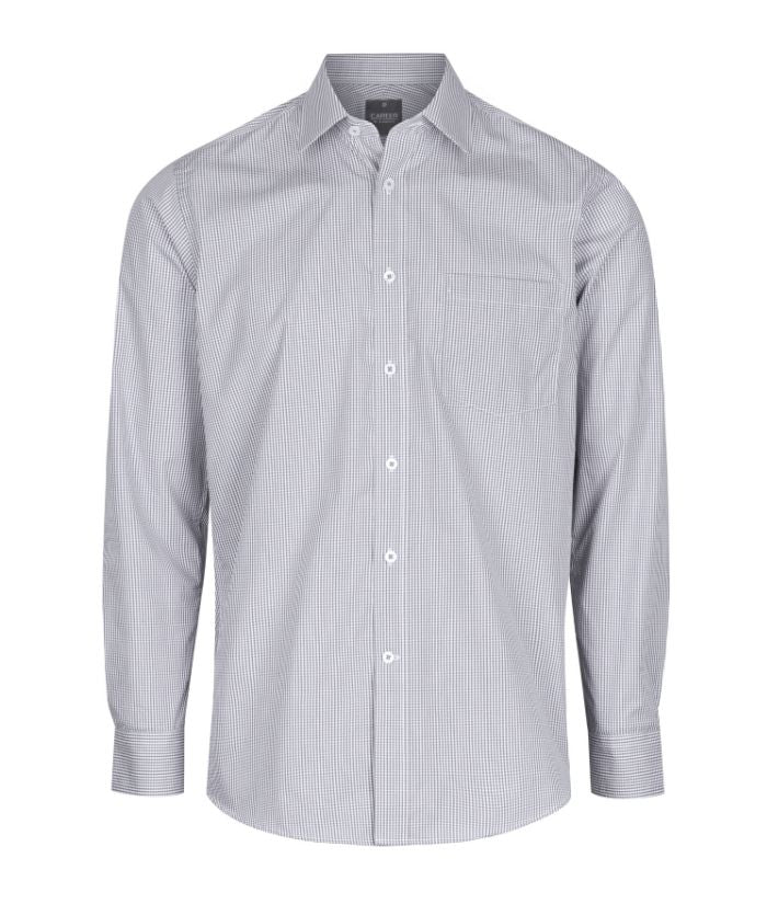 Westgarth Gingham Mens Long Sleeve Shirt - Uniforms and Workwear NZ - Ticketwearconz