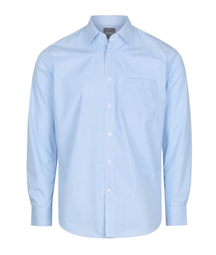 Westgarth Gingham Mens Long Sleeve Shirt - Uniforms and Workwear NZ - Ticketwearconz