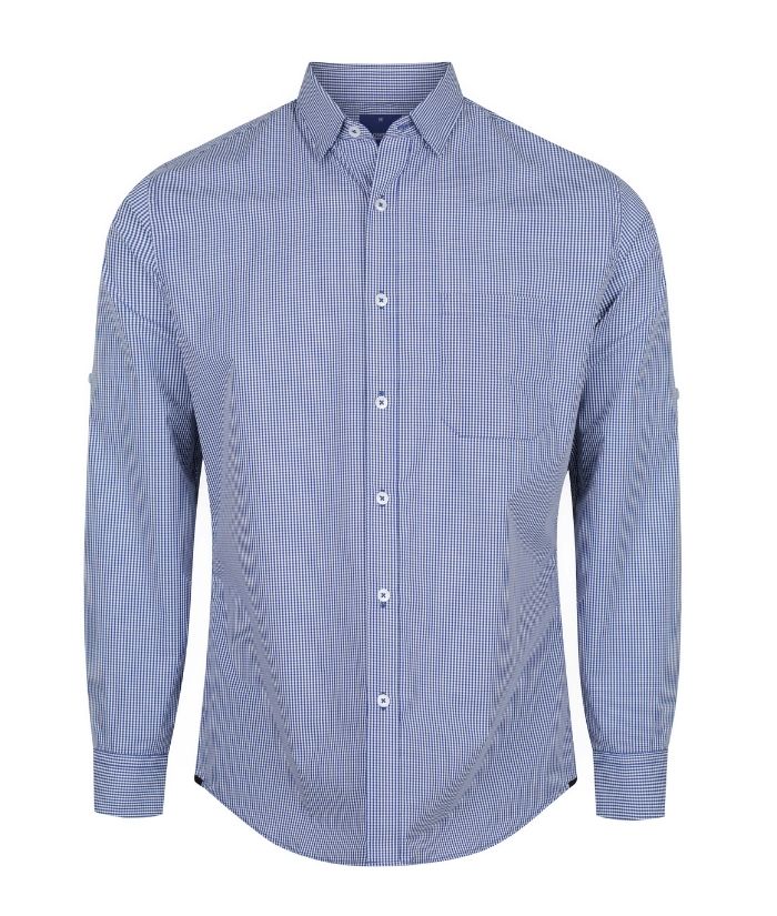 Westgarth Slim Fit Gingham Mens L/S Shirt - Uniforms and Workwear NZ - Ticketwearconz