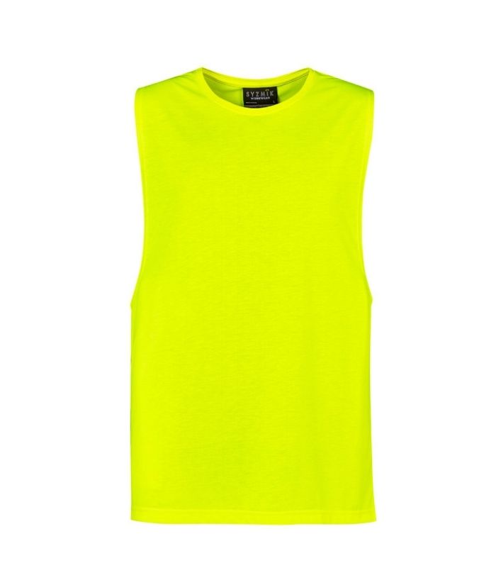 Mens Hi Vis Sleeveless Tee Shirt - Uniforms and Workwear NZ - Ticketwearconz