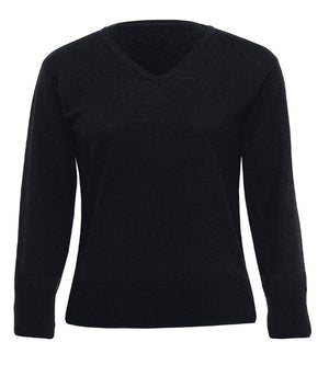 Merino-Eco-Gear-Detailed-Vee-Pullover-Womens-WEGMDP-black