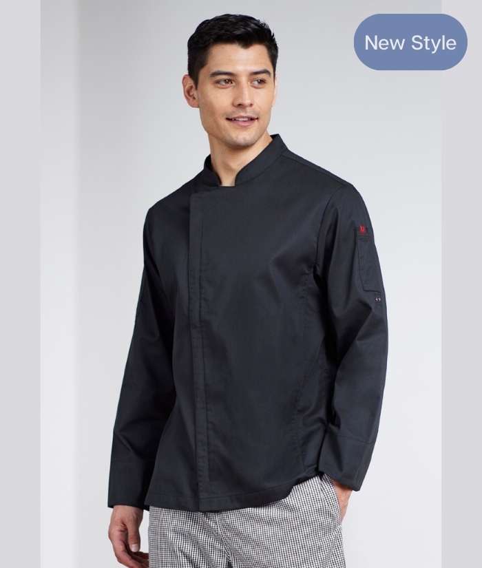 model-biz-collection-alfresco-mens-Long-sleeve-chef-jacket-zip-front-CH330ML