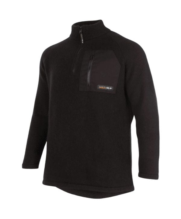 mens-possum-pullover-NZ-Endurance-MKM-Sweater. Colour: black Sizes: S - 2XL