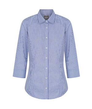 Westgarth Womens Gingham 3/4 Sleeve Shirt - Uniforms and Workwear NZ - Ticketwearconz