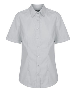 Nicholson Premium Poplin, Womens Short Sleeve Shirt - Uniforms and Workwear NZ - Ticketwearconz