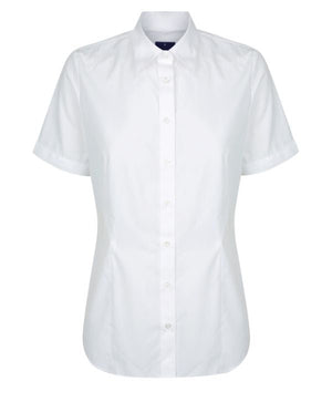 Nicholson Premium Poplin, Womens Short Sleeve Shirt - Uniforms and Workwear NZ - Ticketwearconz