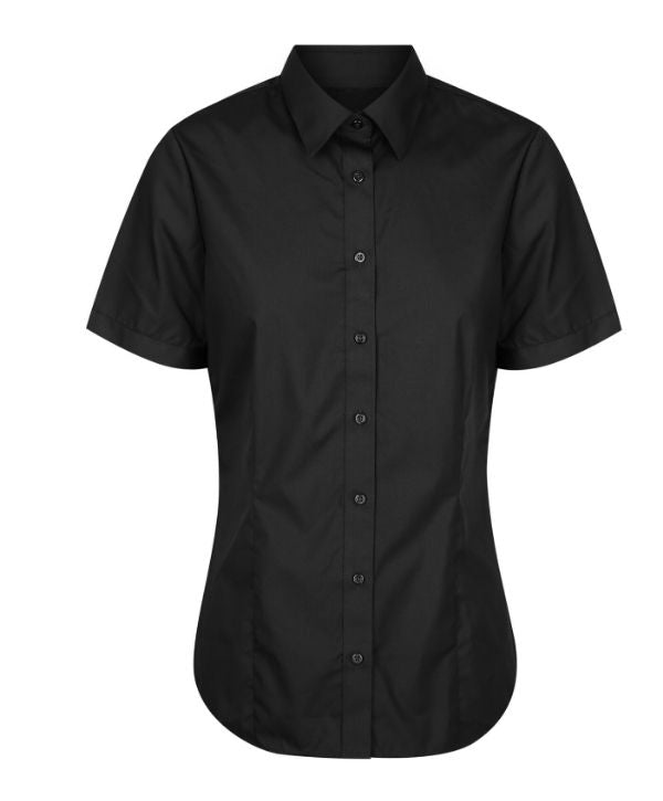 Nicholson Premium Poplin, Womens Short Sleeve Shirt - Uniforms and Workwear NZ - Ticketwearconz