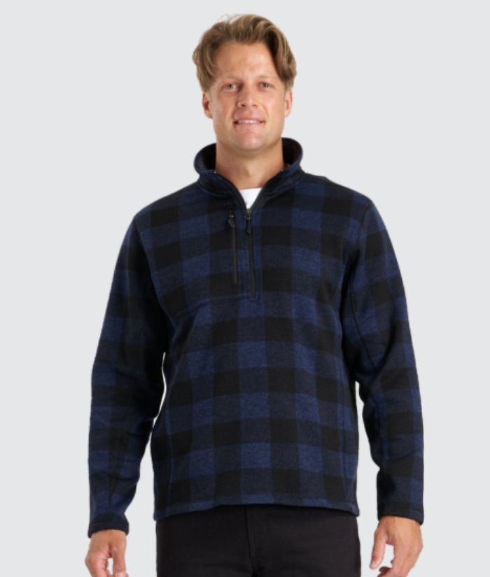 okarito-fleece-check-half-zip-OKF-Blue-black