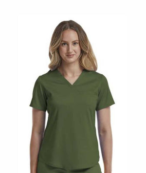 olive-maevn-womens-tuck-in-scrub-top-3503