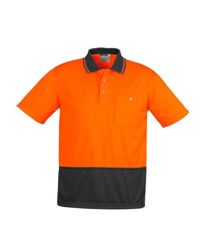 Unisex Hi Vis Basic Spliced Polo - Short Sleeve - Uniforms and Workwear NZ - Ticketwearconz