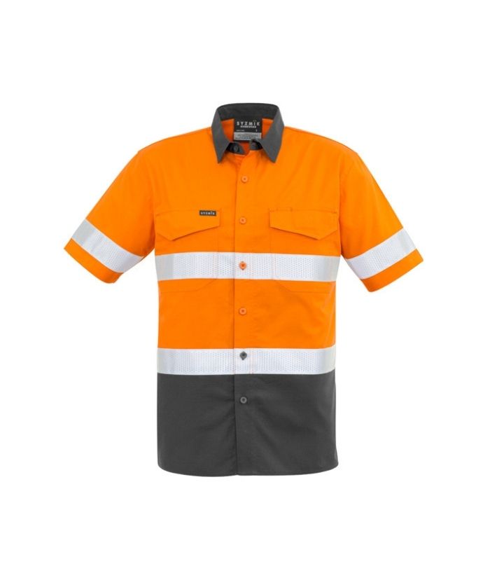 orange-navy-worn-zw835-rugged-cooling-hi-vis-taped-short-sleeve-shirt-orange-reflective-tape