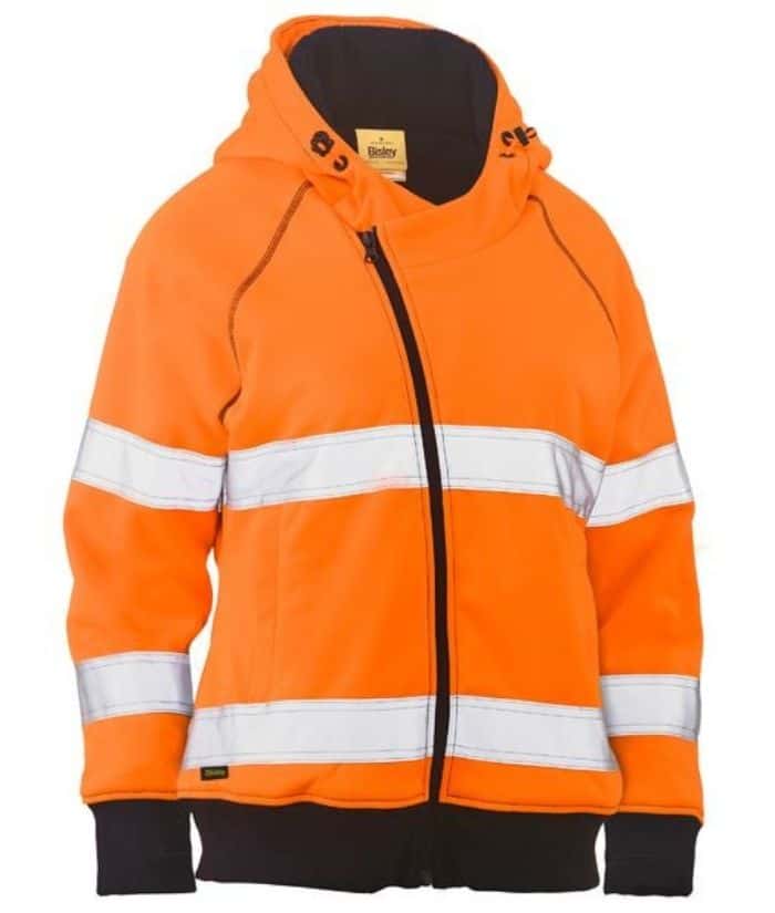 Womens Taped Hi Vis Fleece Hoodie - Uniforms and Workwear NZ - Ticketwearconz