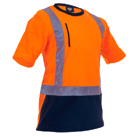 Hi Vis Day/Night Short Sleeve Polar Fleece T-shirt-pcf1015