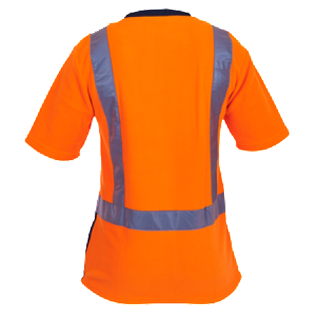 Hi Vis Day/Night Short Sleeve Polar Fleece T-shirt - Uniforms and Workwear NZ - Ticketwearconz