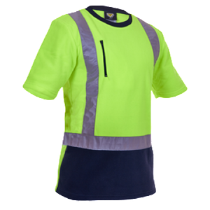 Hi Vis Day/Night Short Sleeve Polar Fleece T-shirt - Uniforms and Workwear NZ - Ticketwearconz